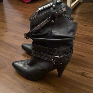 ALDO LEATHER HEEL BOOTS